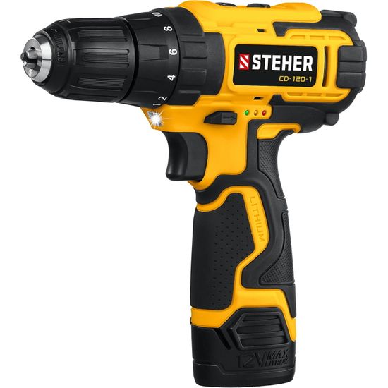 Аккумуляторный шуруповерт "STEHER" CD-120-1