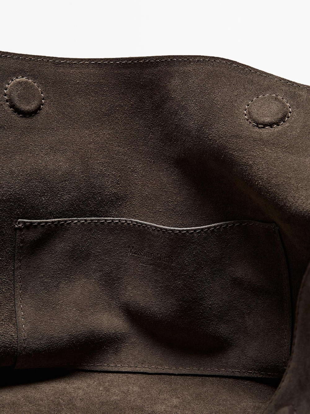 Massimo Dutti Замшевая сумка с плечевым ремнем, коричневый