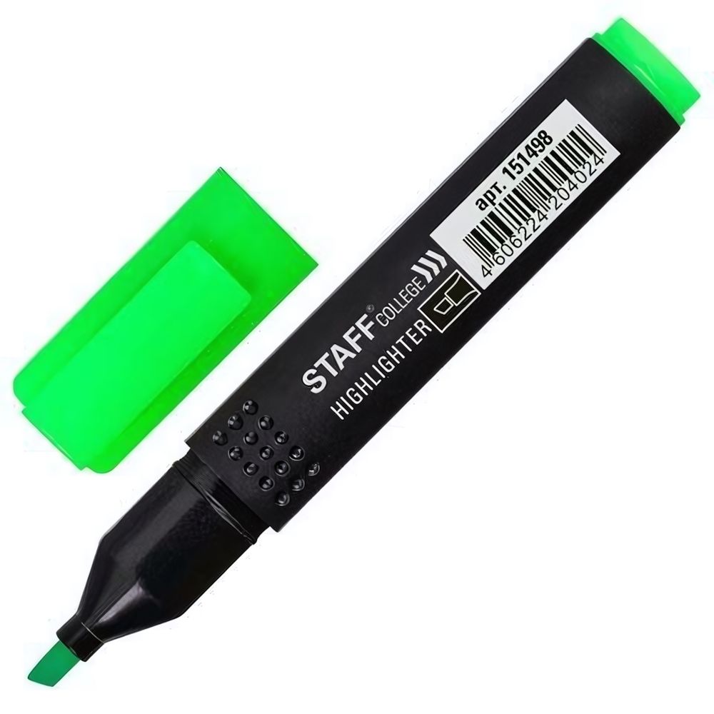 Текстовыделитель 1-4мм зеленый &quot;College STICK HL-497&quot;(STAFF)
