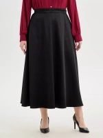 Юбка черная атласная макси