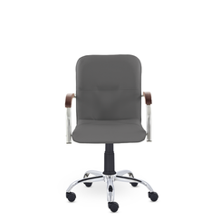 Кресло Самба GTP СН D8 (темный орех) S-0422 (темно-серый)