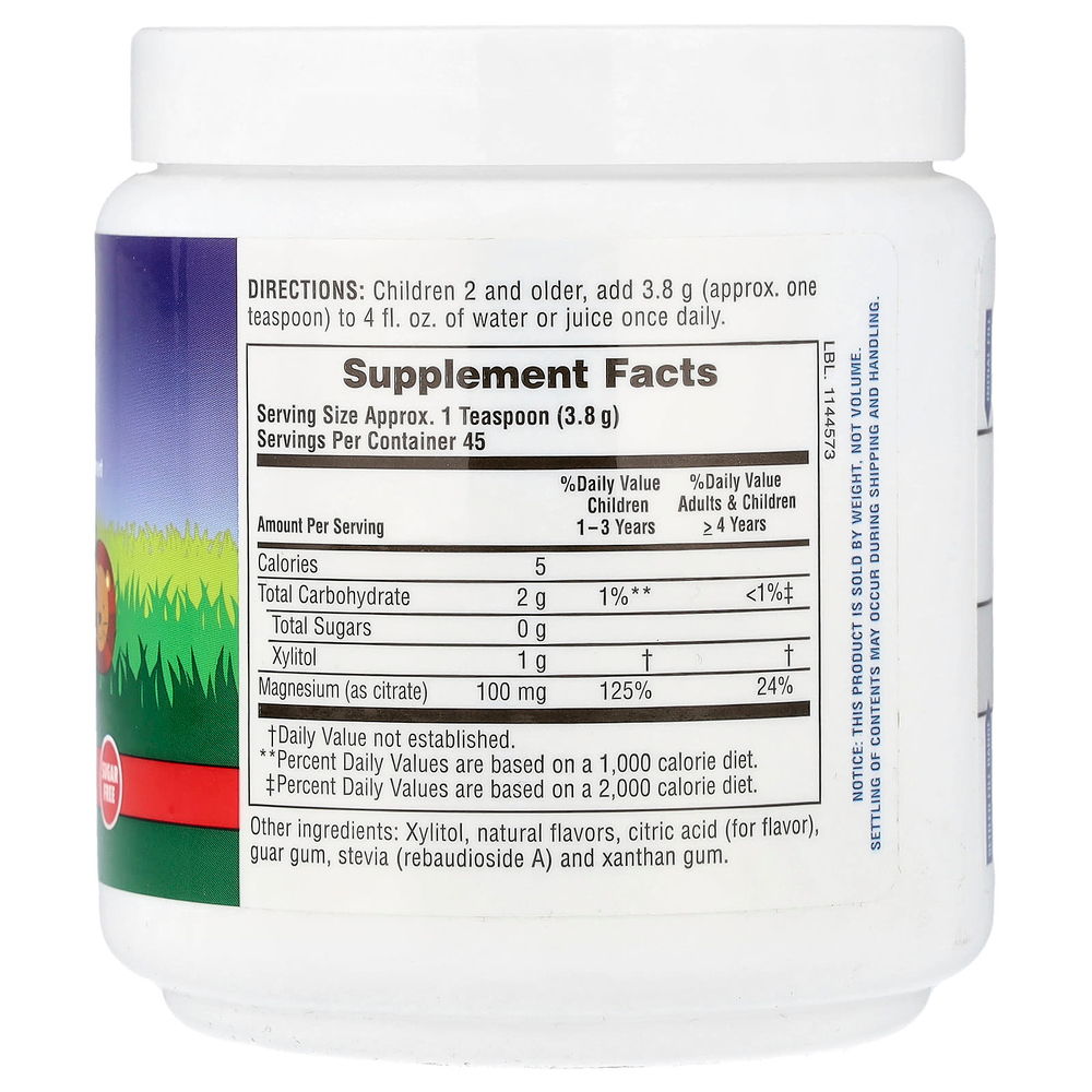 NaturesPlus, Mag Kidz®, Animal Parade®, для детей, добавка с магнием в виде порошка, вишня, 171 г (0,38 фунта)