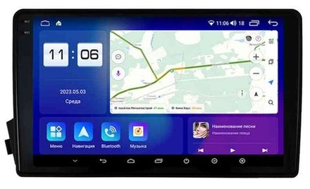 Магнитола для SsangYong Actyon 2005-2010, Kyron, Actyon Sports 2006-2016 - Parafar PF166LUX1RN2K на Android 13, QLED+2K, ТОП процессор, 4Гб+32Гб, CarPlay, 4G SIM-слот