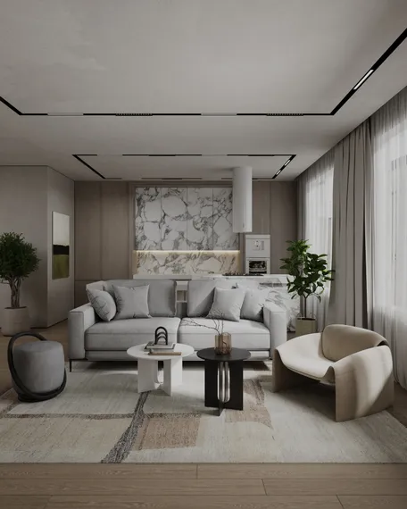 Диван раскладной Colston 230 см, серый