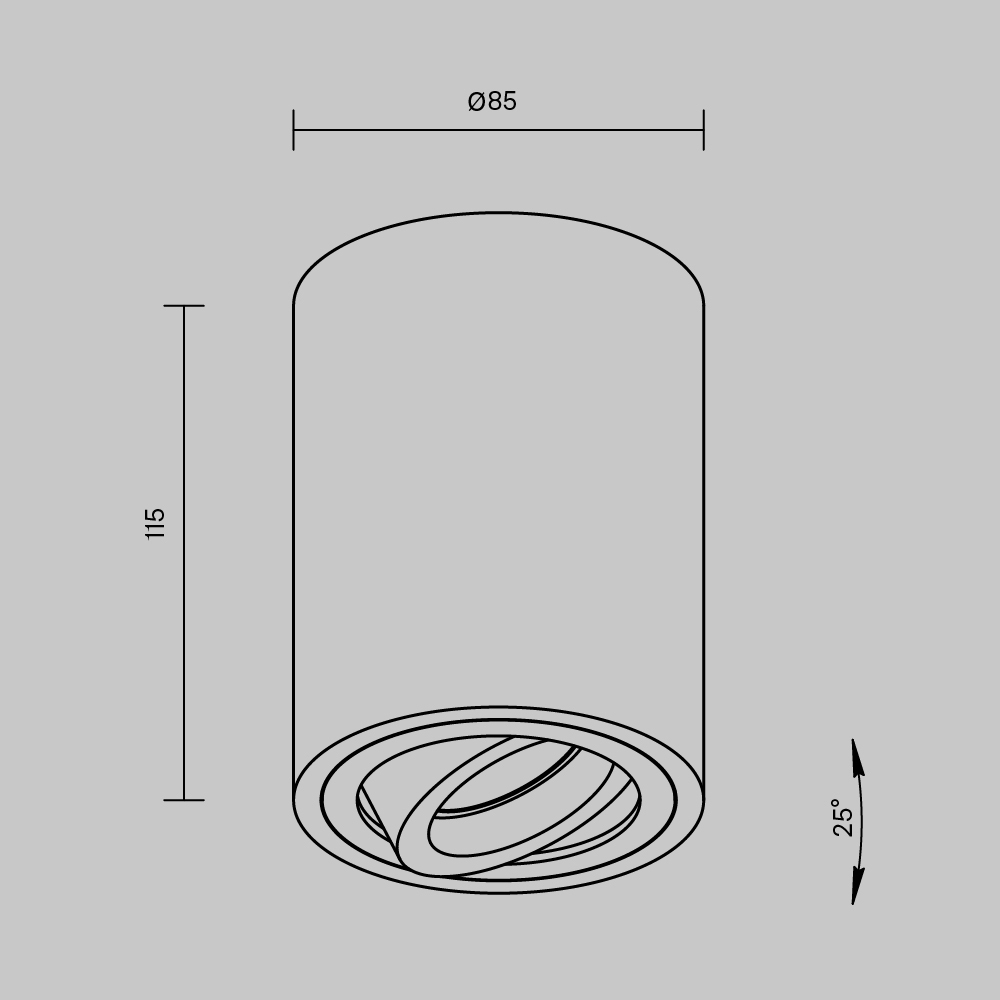 Накладной светильник Maytoni Technical C016CL-01B