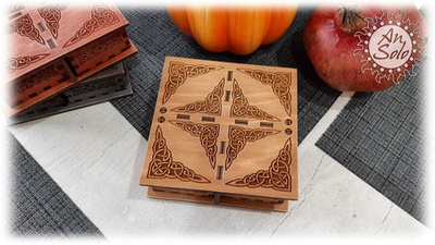 Шкатулка 4 отсека "Вязь"