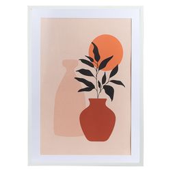 Панно декоративное Plant с белой рамой, 50х70 см, V.2