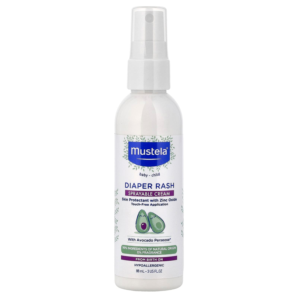 Mustela, крем от опрелостей для детей, без отдушки, 88 мл (3 жидк. унции)