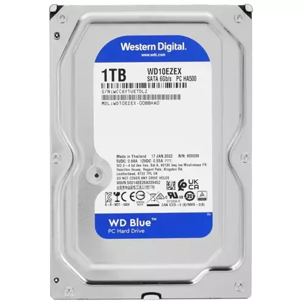 Жесткий диск WD Blue 1Тб [WD10EZEX]