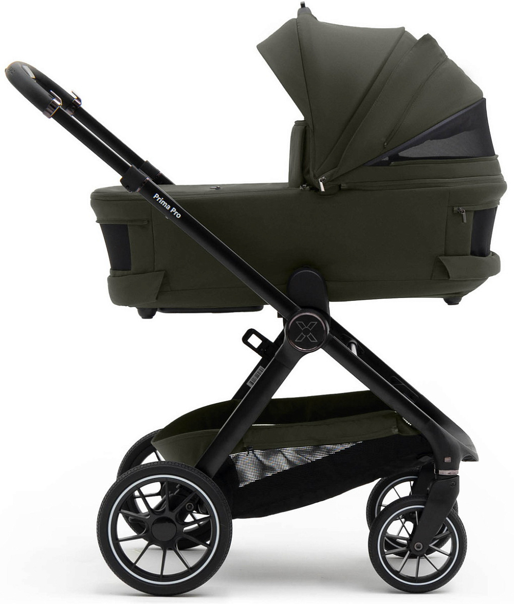 Коляска Agex Prima Pro 3 в 1 с автокреслом i-Team ATG080 Grey APF664 Green (Зеленый)