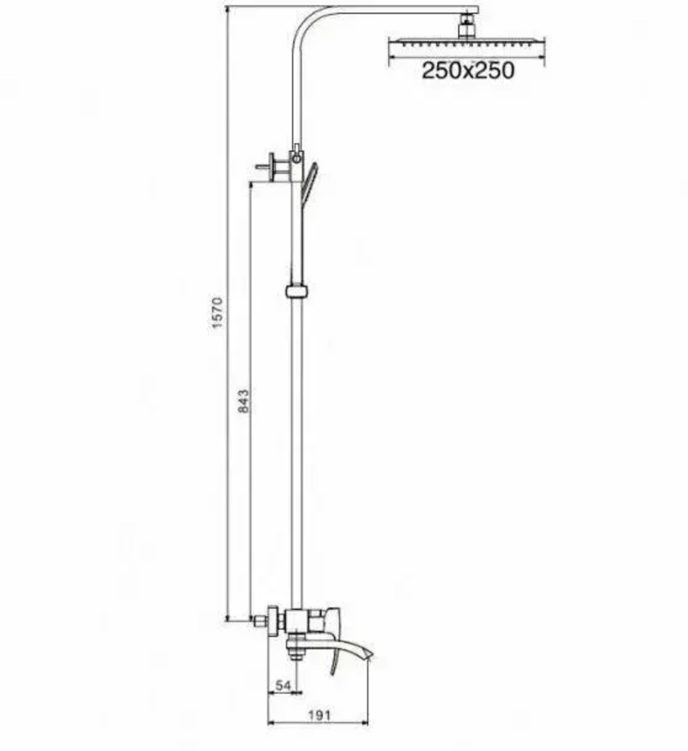 Душевая система RIMERO RM2408WC (Белый/Хром)