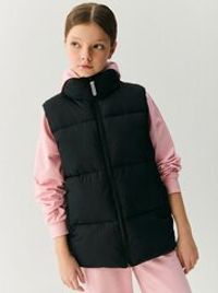 Жилет стеганый на молнии "Уголь" 7+