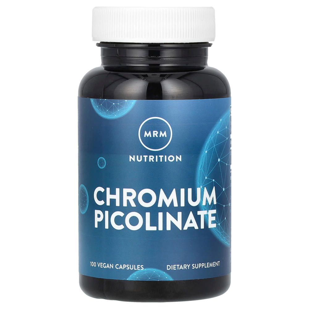 MRM Nutrition, пиколинат хрома, 100 веганских капсул (200 мкг в 1 капсуле)