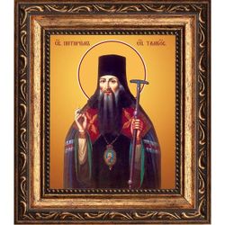 Питирим Тамбовский, епископ, святитель. Икона на холсте.