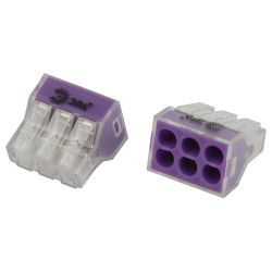 Клемма ЭРА NO-225-365 быстрозажимная 773-606 прозрачная 6-проводная 0.75-4.0 мм2 упаковка 30 шт