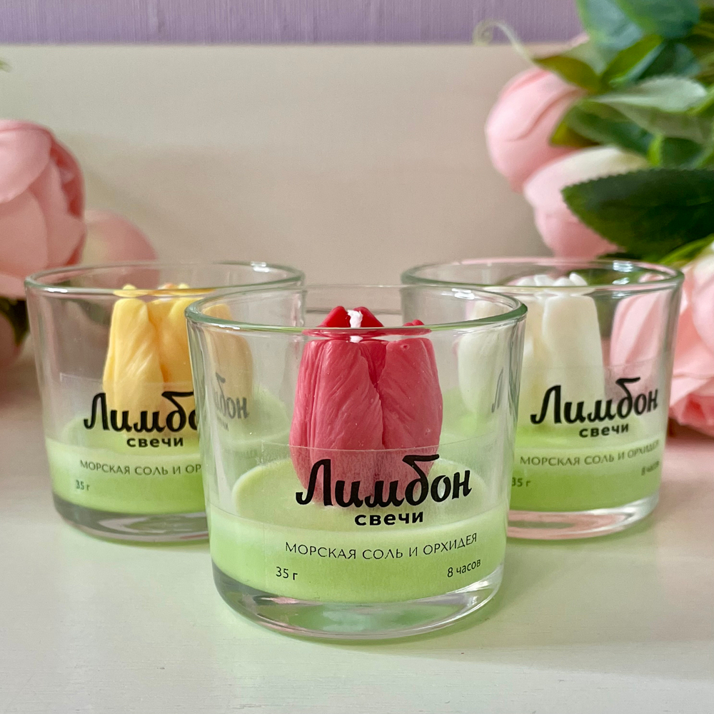 Ароматическая свеча "Белый тюльпан", 35 г