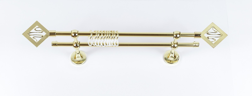 Кованный карниз д20 мм,двухрядный, золото