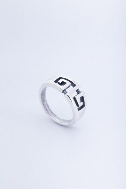 "Меандр" кольцо в серебряном покрытии из коллекции "Гауди" от Jenavi