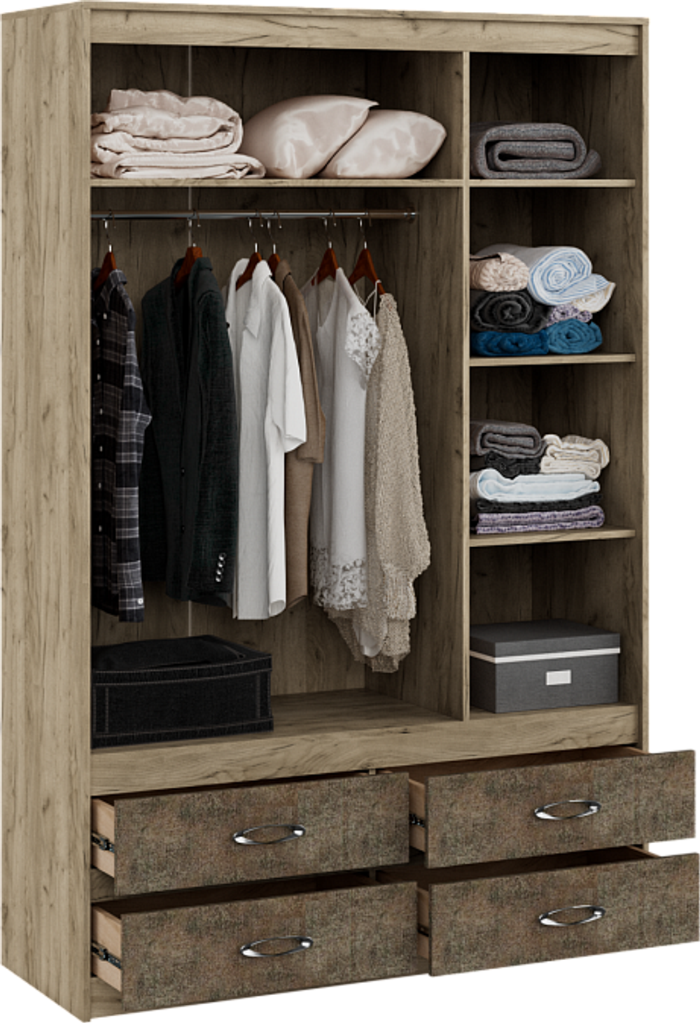 Дакота Шкаф 3-х ств с ящ (540)