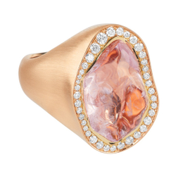 Кольцо с Морганитом и Бриллиантами, R0030-61/1
