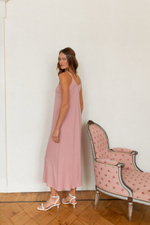 Платье-комбинация с разрезом для беременных и кормящих, Розовый