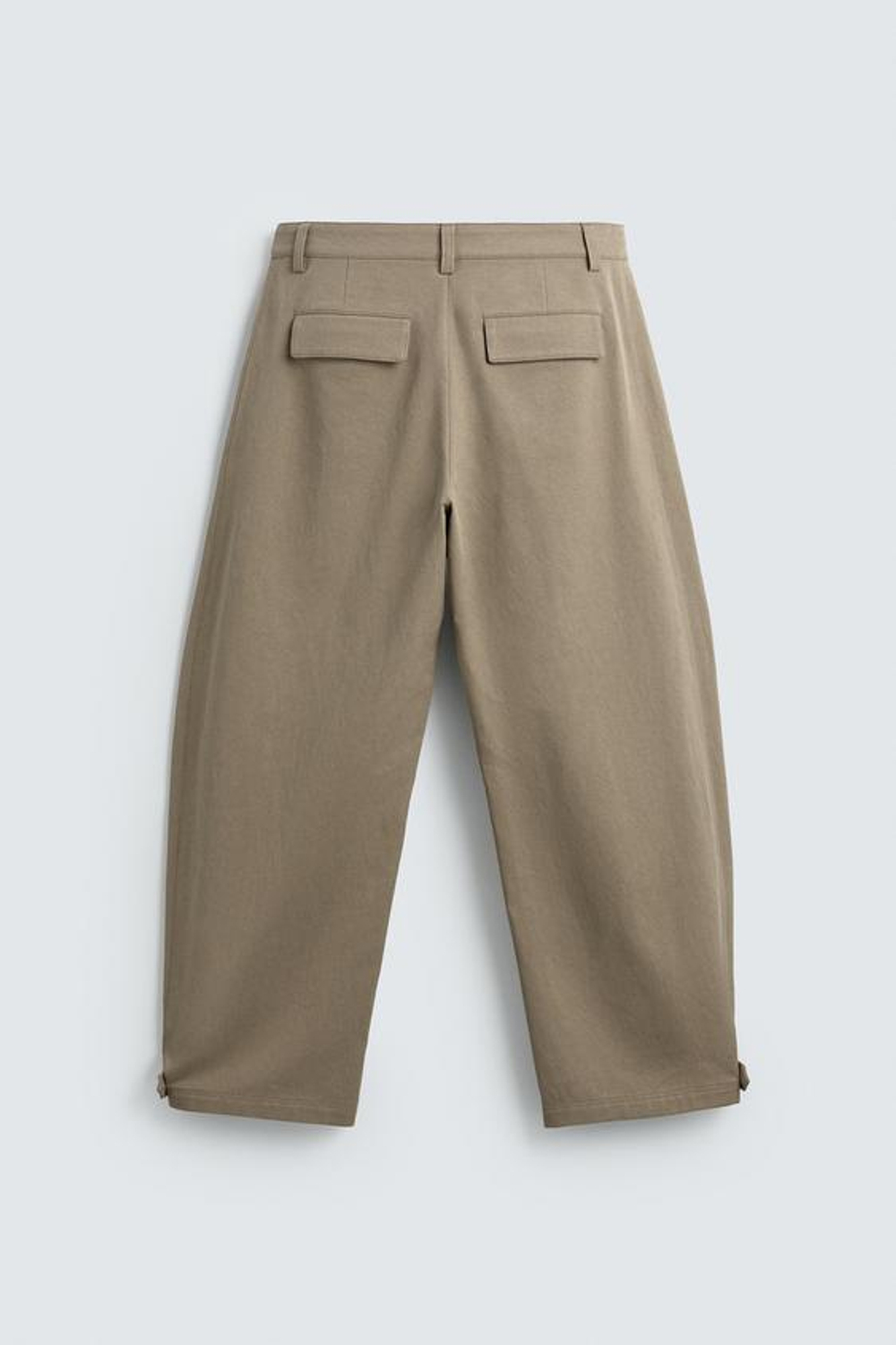 ZARA БРЮКИ RELAXED FIT С РЕГУЛИРУЕМЫМ НИЗОМ, РЫЖЕВАТО-КОРИЧНЕВЫЙ
