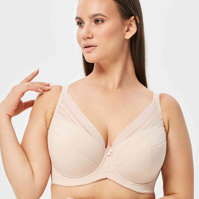 Бюстгальтер Полупоролоновая чашка Серебристый пион Прибалтика