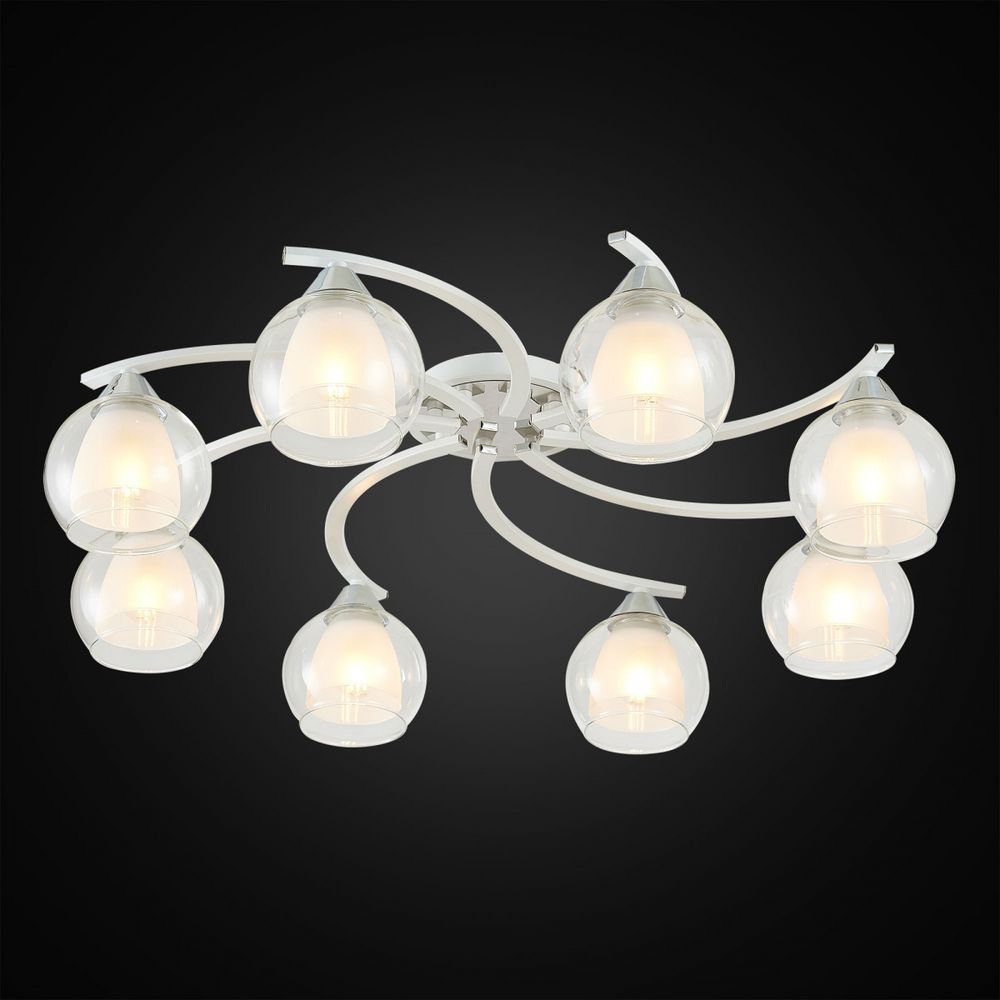 Citilux Кристи CL152180 Люстра потолочная Белая Хром