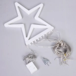 Гирлянда для дома ЗАНАВЕС «Звездное сияние» 2 м (водопад) 196 ламп LED, 7 режимов, IP-20, 220v, Белый