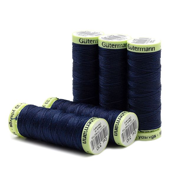 Нитки отделочные Gutermann Top Stitch 30 (30 метров), 5 кат. | 310 т.чернильный