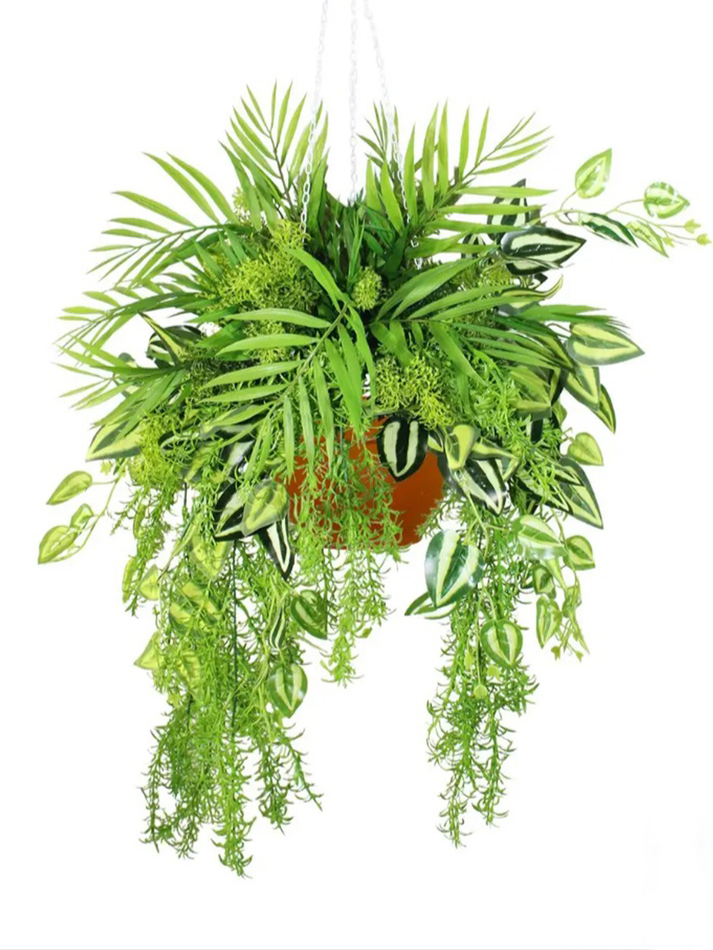 Искусственная Зелень в подвесном кашпо