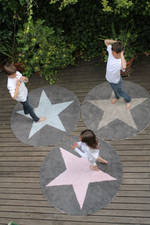 Ковер Lorena Canals Двусторонний Star Голубой (140Ø см)