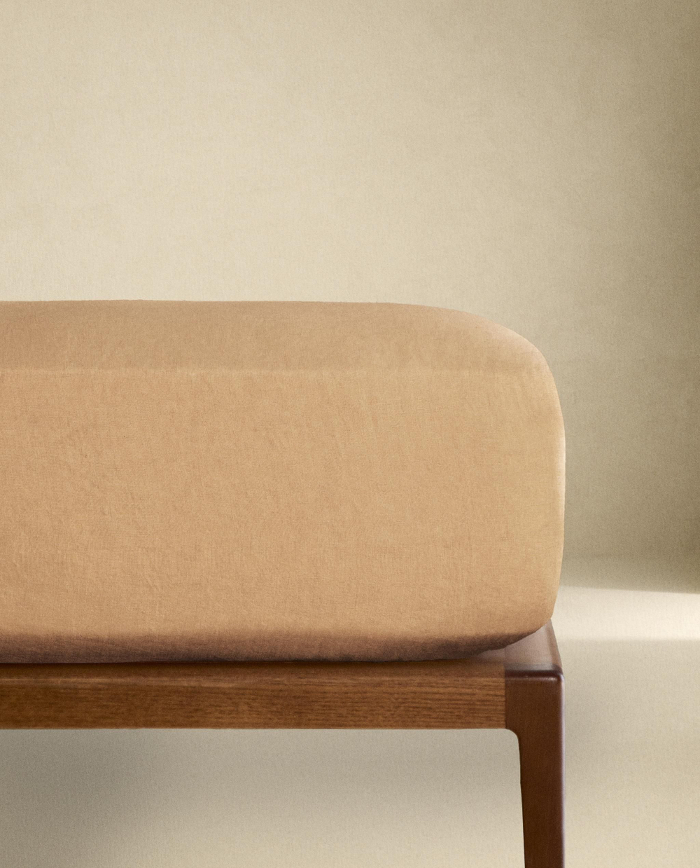 Zara Home - Простыня брюки из постиранного льна, высота 30 см (140 г / м2), бежевый, 90х200х30 см
