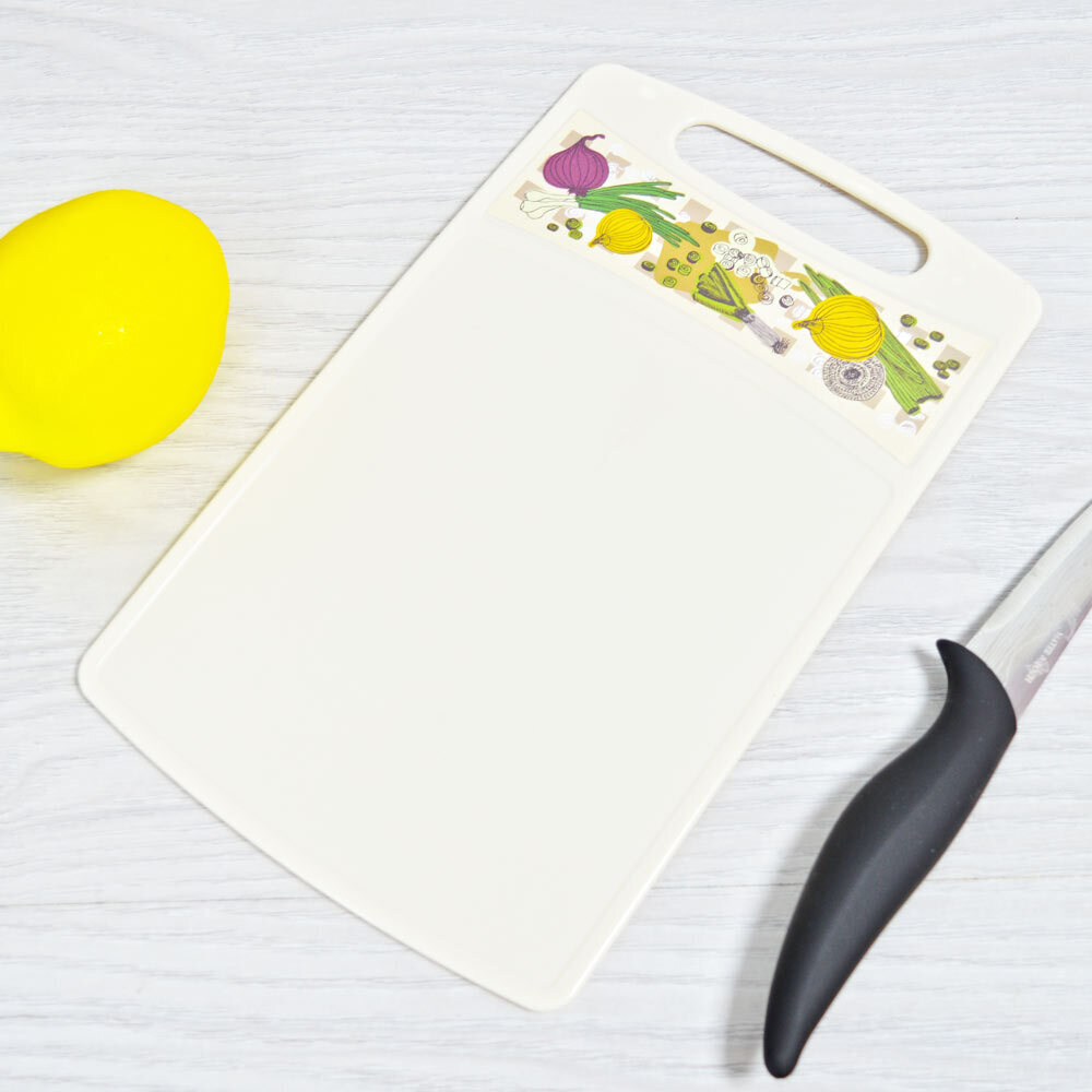 Доска разделочная 260*155*3,5мм "Bergamo" прямоугольная (светло-бежевый)