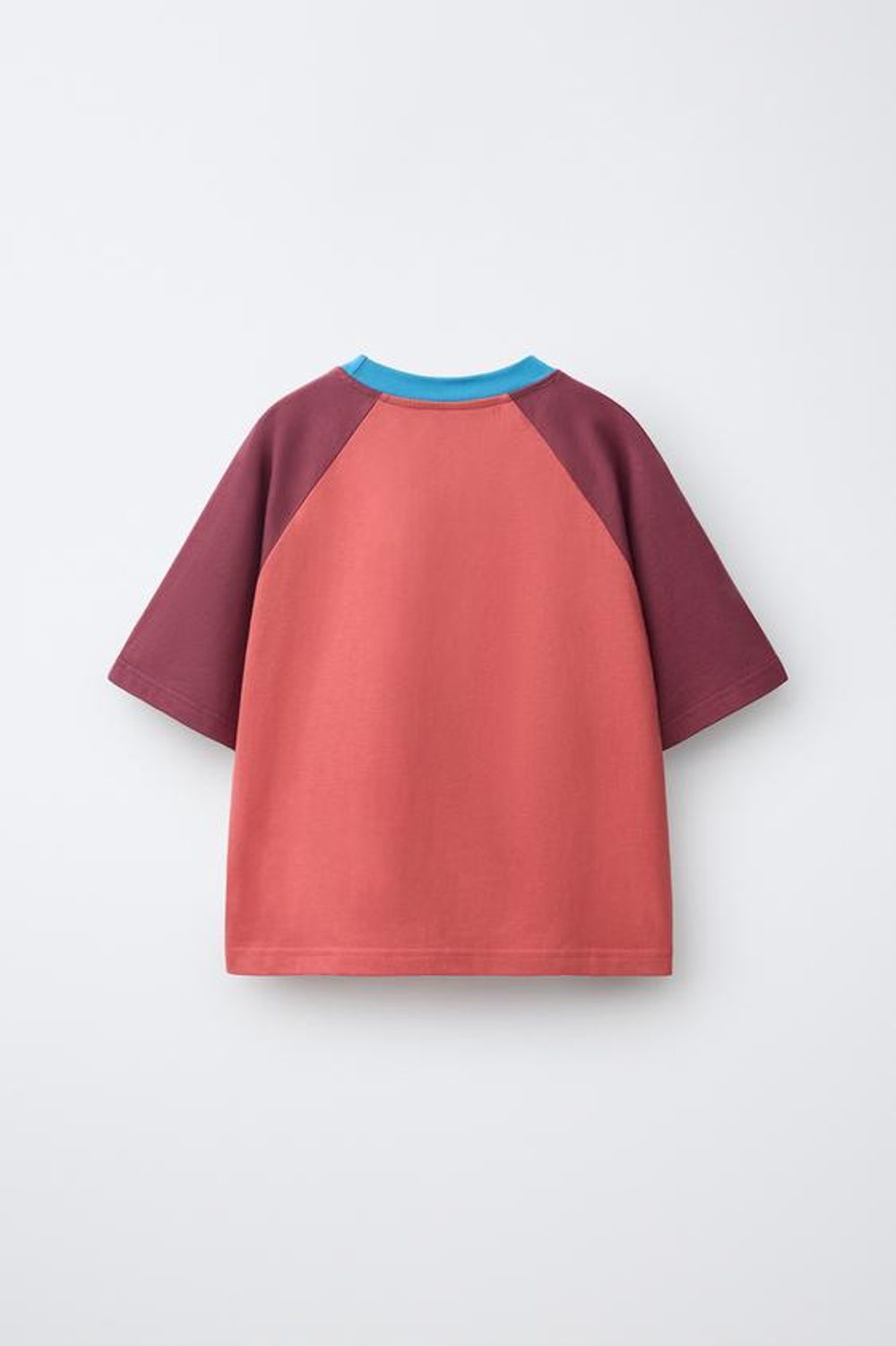 ZARA ФУТБОЛКА РЕГЛАН С ТЕКСТОВЫМ ПРИНТОМ, РОЗОВЫЙ