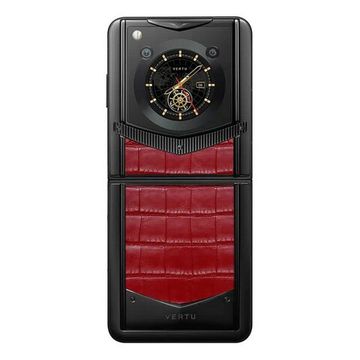 Vertu Ironflip пламенный красный (кожа аллигатора)