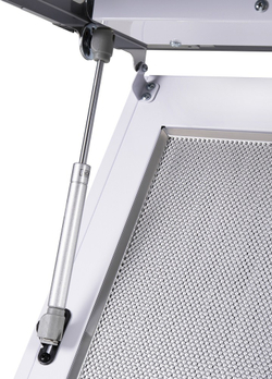 Каминная вытяжка Maunfeld MEDWAY 60 Glass White/ Stripe Inox