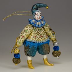 Ёлочная игрушка Клоун в колпачке