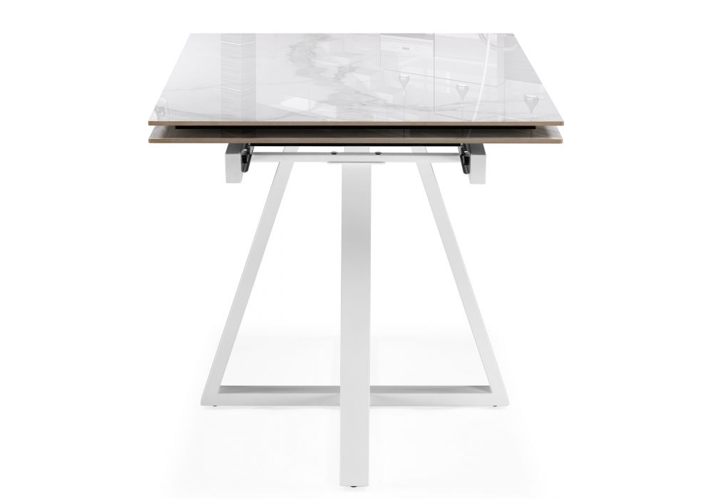 Керамический стол Силлем 120(180)х80х77 statuario cara / белый