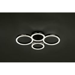 Светильник потолочный светодиодный Rivoli Flora 6191-201 LED 75Вт 3000-6000К чёрный с пультом | Rivoli