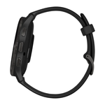 Спортивные часы Garmin Venu 3, 45 мм, чёрный силиконовый ремешок Безель из нержавеющей стали сланцевого цвета, корпус чёрного цвета, AMOLED-дисплей со стеклом Gorilla Glass. Ремешок с классической застёжкой — на запястье обхватом 135–200 мм