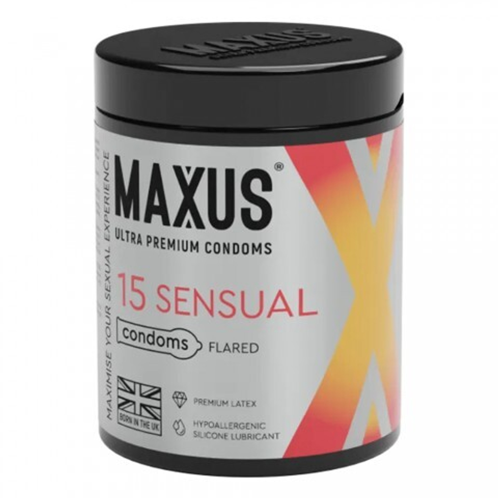 Презервативы гладкие, анатомические MAXUS Sensual 15 шт