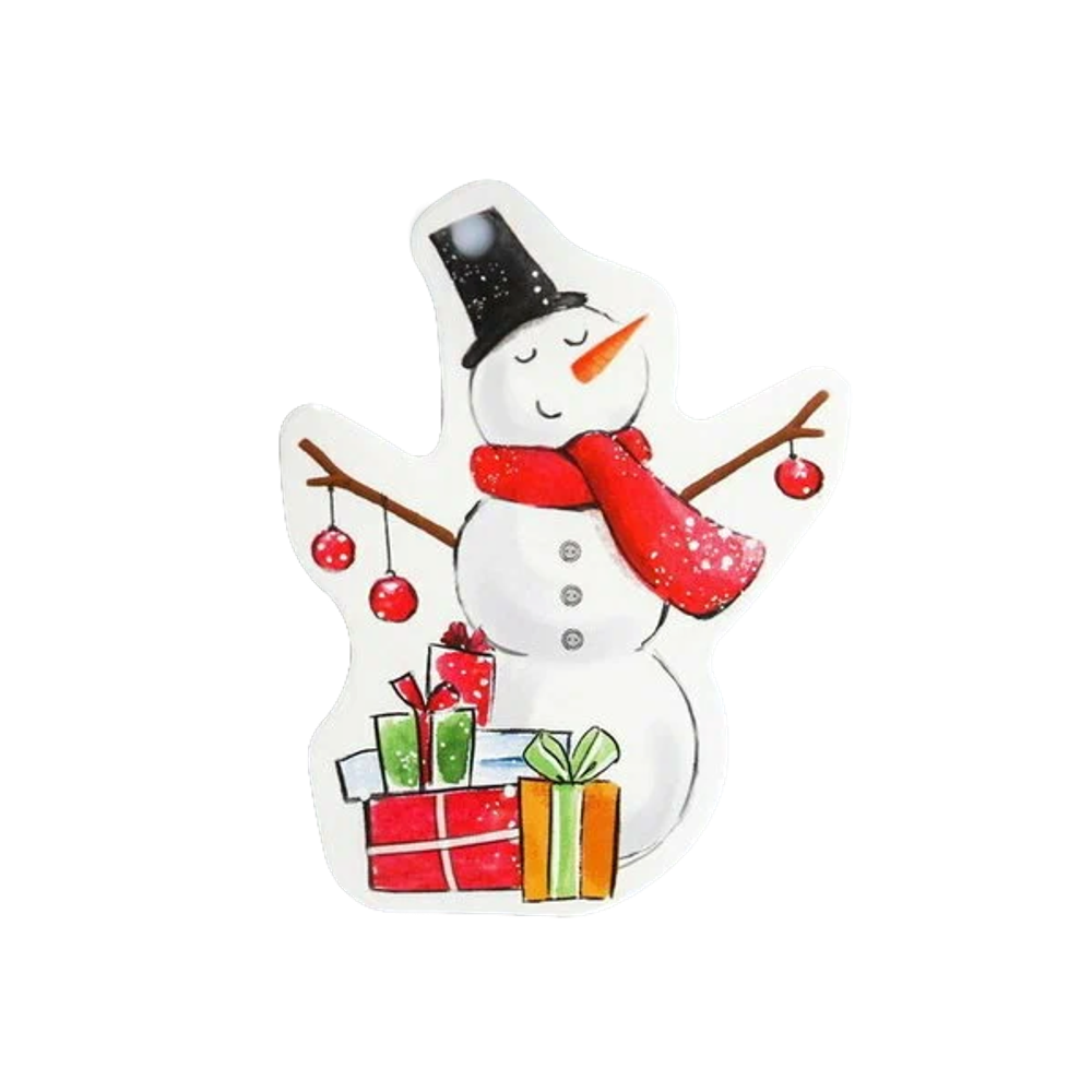 Шильдик на подарок Новый год «Снеговик», 6,5 х8,4 см