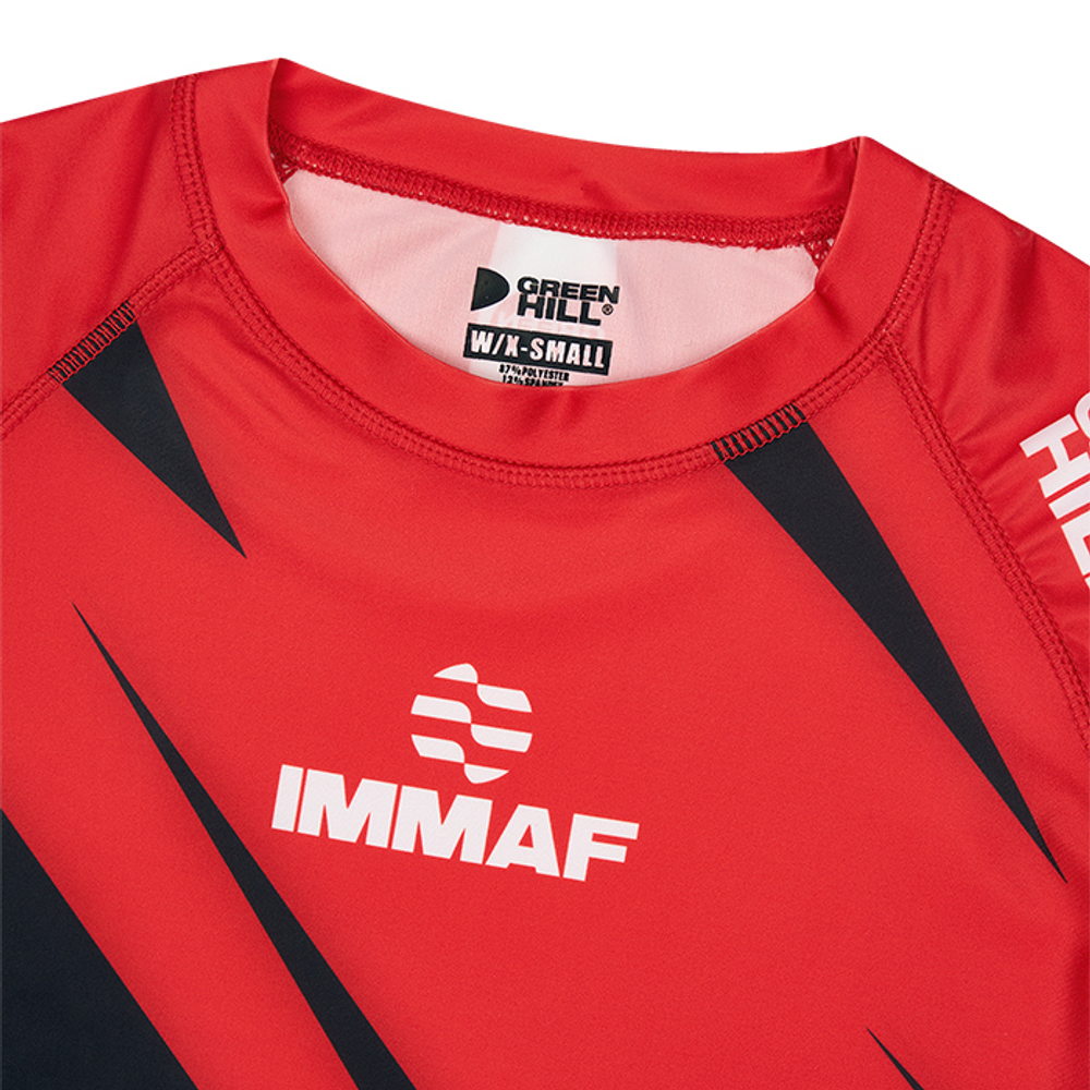 RGI-4021w Рашгард RASH GUARD IMMAF approved женский черно-красный