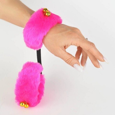 Наручники с бубенчиками, розовые