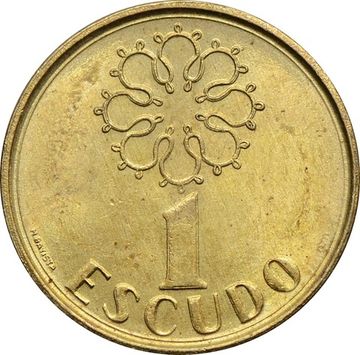 1 эскудо 1986-2001 Португалия