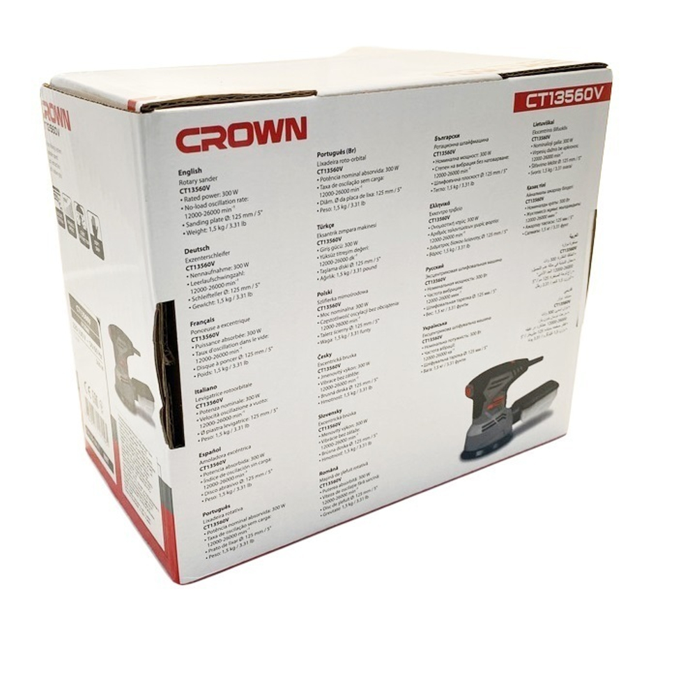 Эксцентриковая шлифовальная машина CROWN CT13560V