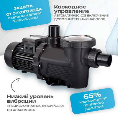 WL-KP2206 - Насос для бассейна 3,0 HP / 2,2 кВт / 30,9 м³/ч / до 247 м³ / 2,5″