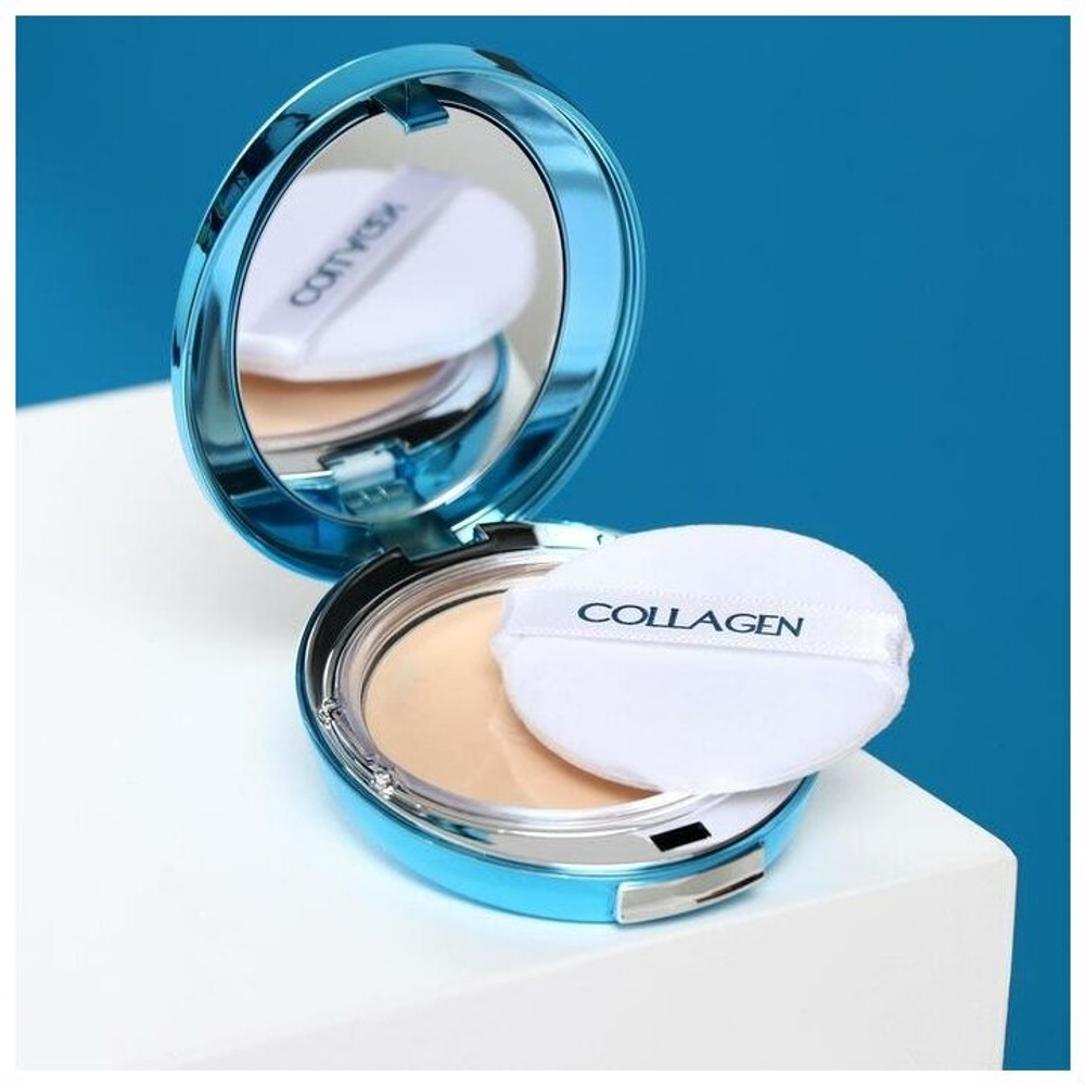 Пудра для светлой кожи со сменным блоком Enough Collagen Whitening Moisture Two Way Cake SPF30 PA+++ №13