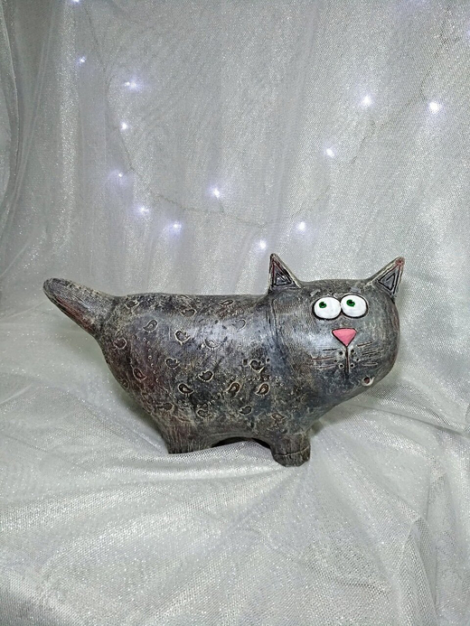 Садовая фигура Котик испуганный (однотон) Закупка М47 апрель-май 2026